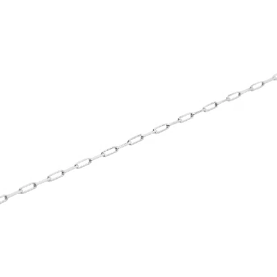 Spero London Rectangular Sterling Silver Chain Bracelet In Metallic