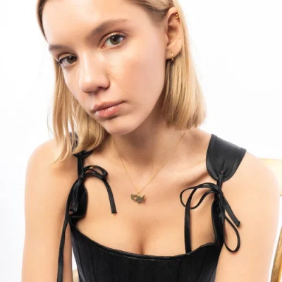 Spero London Love Usa (america) Map Heart Necklace Sterling Silver In Gold