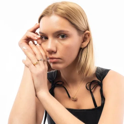 Spero London Love Usa (america) Map Heart Necklace Sterling Silver In Gold