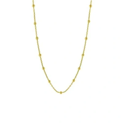 Spero London Bead Chain Sterling Silver Satellite Necklace In Gold