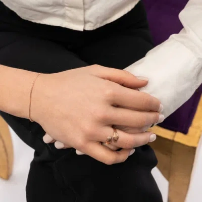 Spero London New Hug Ring With Hands Sterling Silver And Gold Plated In Gold