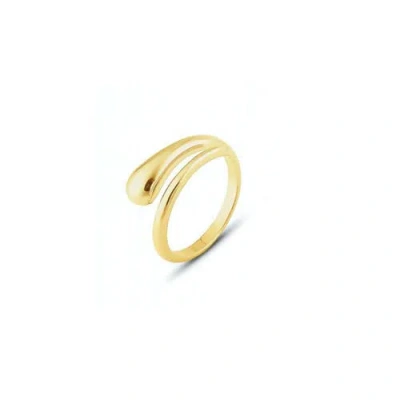 Spero London Signature Sterling Silver Stacking Snake Ring In Gold