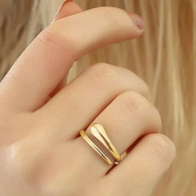 Spero London Signature Sterling Silver Stacking Snake Ring In Gold