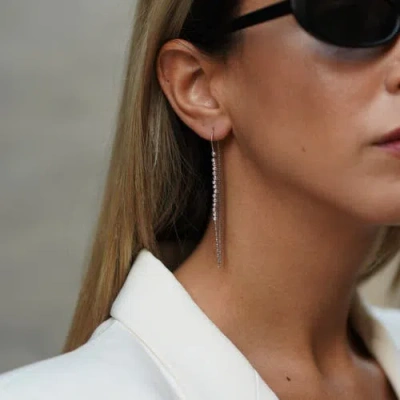 Spero London Sterling Silver Dorica Chain Bead Drop Earring In Silver