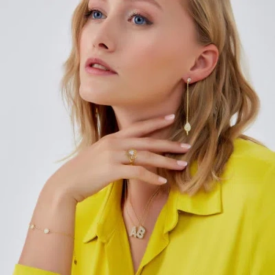 Spero London Geometric Heart Adjustable Ring In Gold