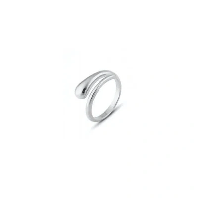Spero London Signature Sterling Silver Stacking Snake Ring In Metallic