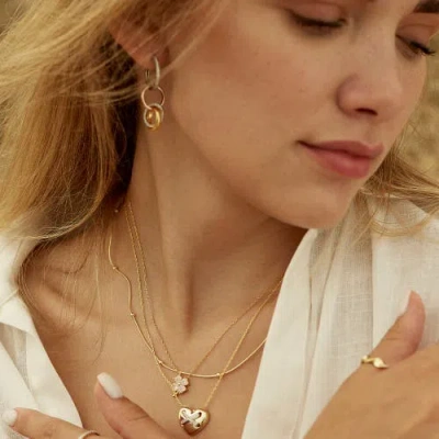 Spero London Four Leaf Clover Sterling Silver Necklace In Gold