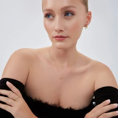 Spero London Balloon Dog Poodle Necklace In Sterling Silver In Gold