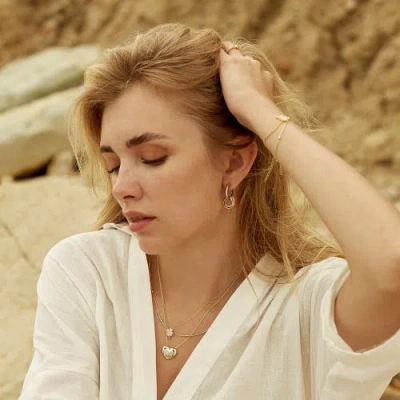 Spero London Four Leaf Clover Sterling Silver Necklace In Gold