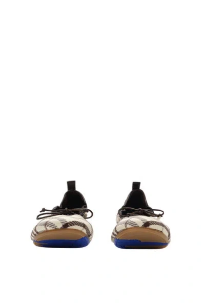 Burberry Fabric Ballerina Shoes Bow Check Pattern In Multi