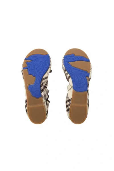 Burberry Fabric Ballerina Shoes Bow Check Pattern In Multi