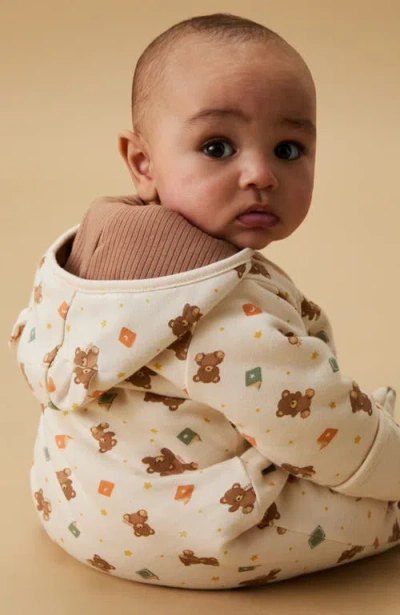 Mori Teddy Bear Pramsuit In Multi