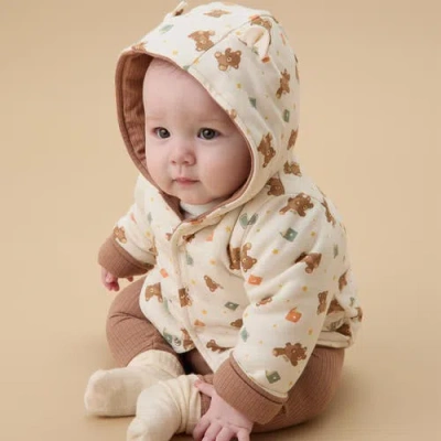 Mori Teddy Bear Reversible Hooded Jacket In White