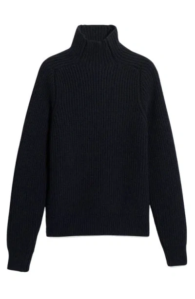 Fortela Leona High Neck Wool And Cashmere Sweater In Black