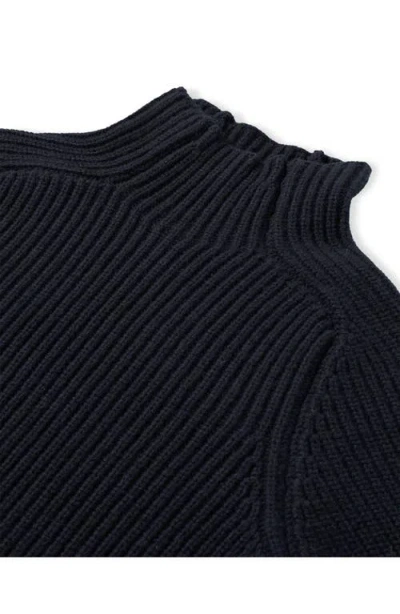 Fortela Leona High Neck Wool And Cashmere Sweater In Black