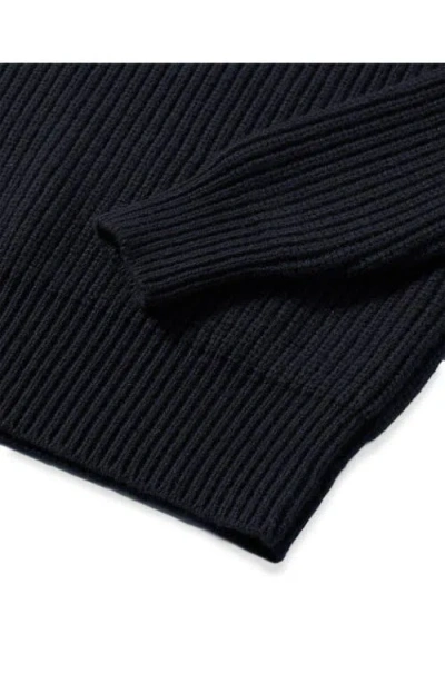 Fortela Leona High Neck Wool And Cashmere Sweater In Black