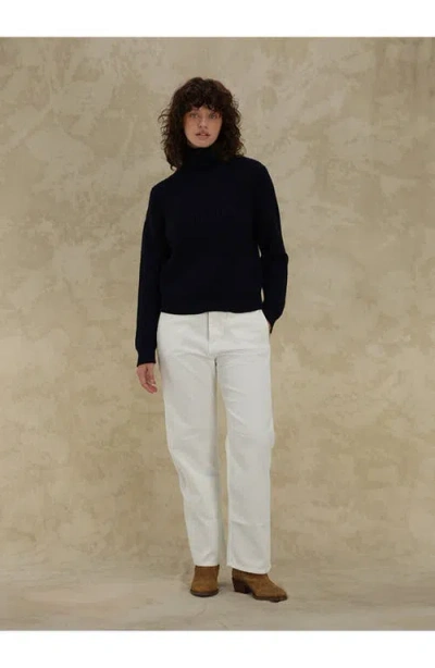 Fortela Leona High Neck Wool And Cashmere Sweater In Black