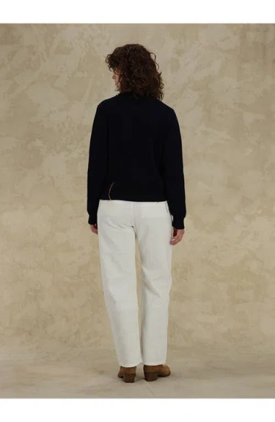 Fortela Leona High Neck Wool And Cashmere Sweater In Black