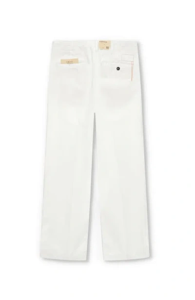 Fortela Ben Heavy Cotton Gabardine Chino Pants In White