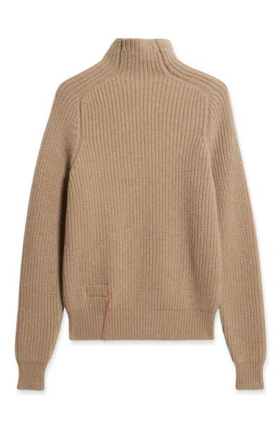Fortela Leona High Neck Wool And Cashmere Sweater In Neutral