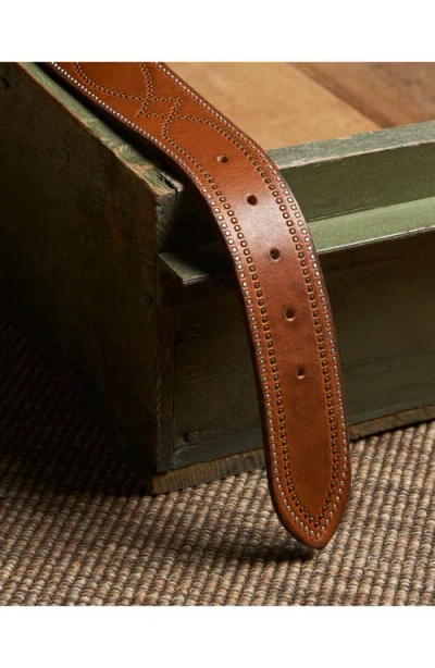 Fortela Tesla Calf Leather Belt With Studs In Brown
