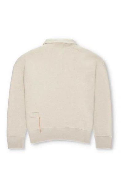 Fortela Idaho Cotton 3/4 Zip Sweatshirt In Neutral