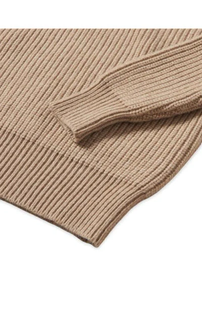 Fortela Leona High Neck Wool And Cashmere Sweater In Neutral