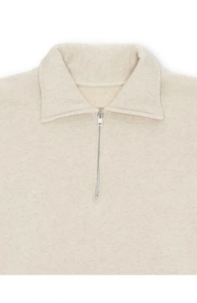 Fortela Idaho Cotton 3/4 Zip Sweatshirt In Neutral