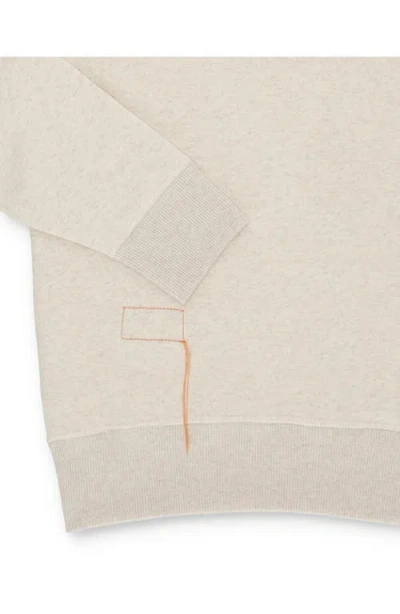 Fortela Idaho Cotton 3/4 Zip Sweatshirt In Neutral
