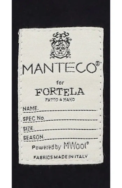 Fortela Cruiser Wool Twill Bomber Jacket In Blue