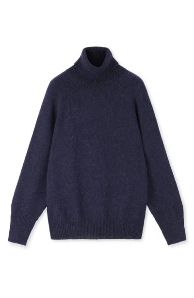 Fortela Piero High Neck Alpaca Wool Sweater In Blue