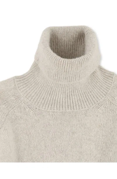 Fortela Piero High Neck Alpaca Wool Sweater In Neutral