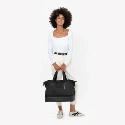 Sherpani Boston Women's Anti-theft Travel Tote Duffel With Removable Shoe Compartment In Black