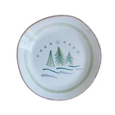 La Gabbianella Cortina (winter Trees) Dinner Plate In White