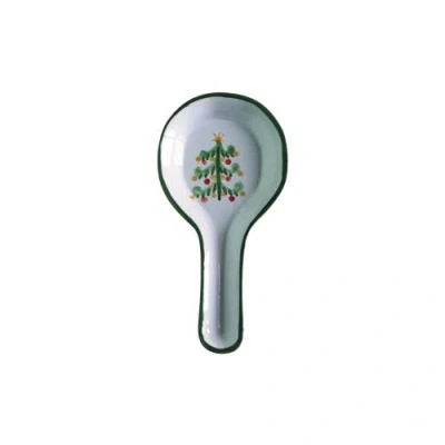 La Gabbianella Magia (christmas Tree) Spoon Rest In White