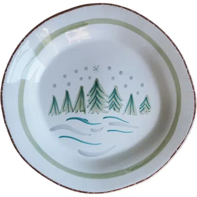 La Gabbianella Cortina (winter Trees) Serving Platter In White
