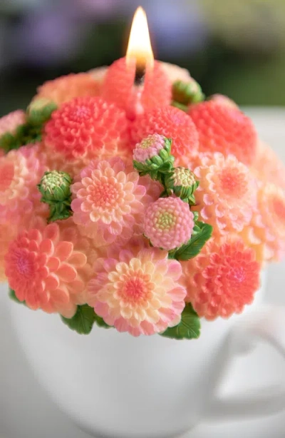 Southlake Gifts Dahlia Bouquet Aromatherapy Candle In Multi