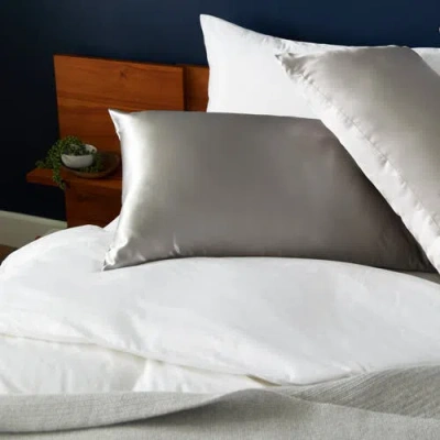 Italic Pure Mulberry Silk Pillowcase In Gray