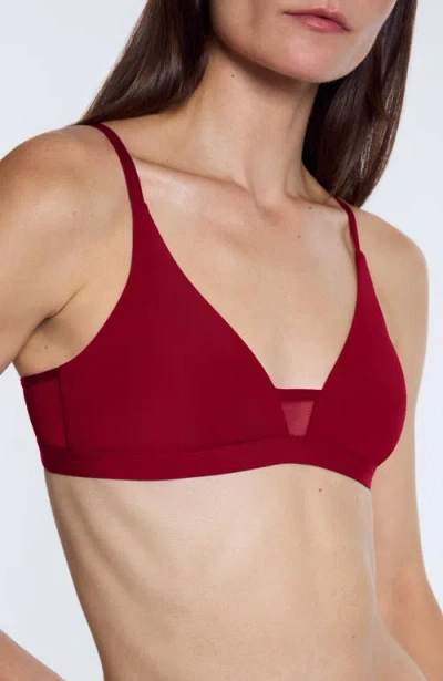 Pepper Limitless Wirefree Scoop Bra In Red