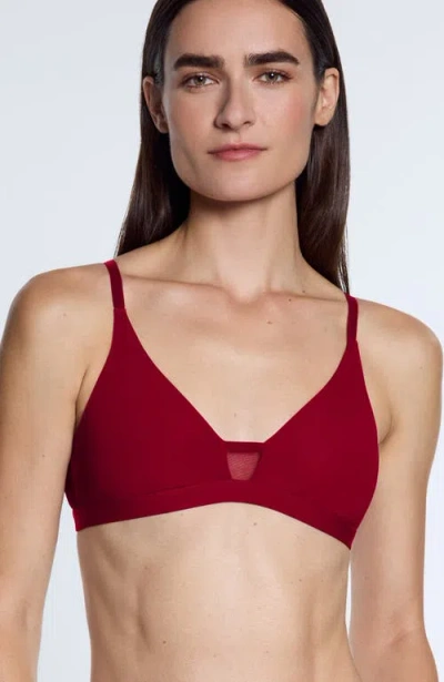 Pepper Limitless Wirefree Scoop Bra In Red