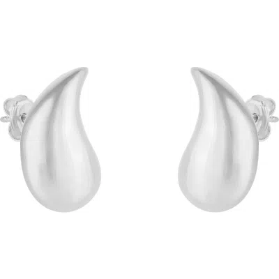 Spero London Pear Teardrop Earrings In Metallic