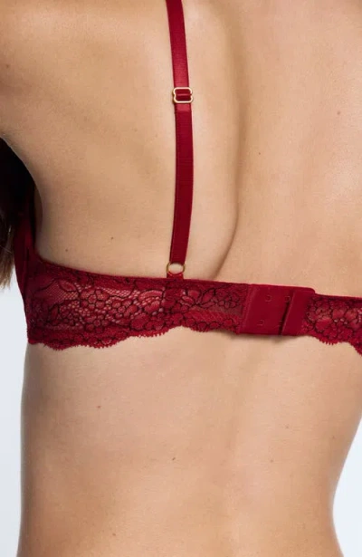 Pepper All Over Lace Lift Up Bra In Red