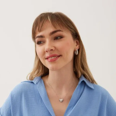 Spero London Elliptical Oval Chunky Hoop Sterling Silver Zirconia Earring In Metallic