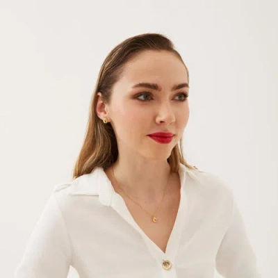 Spero London Dripping Molten Natural Textured Sterling Silver Authentic Pendant Necklace In Gold