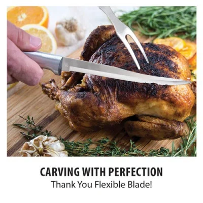 Radà Rada 2 Piece Carving Set In Silver