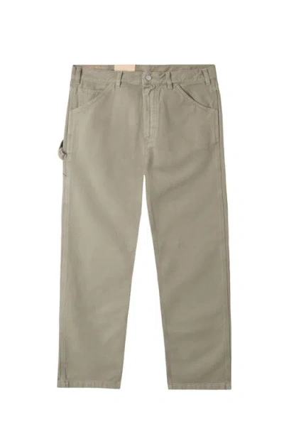 Fortela Allen Cotton Twill Workwear Trousers In Green