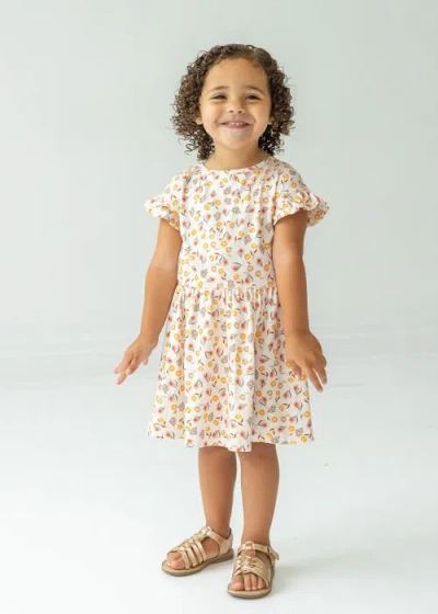 Mabel + Honey Golden Hour Flower Dress In Brown