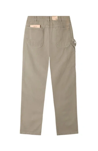 Fortela Allen Cotton Twill Workwear Trousers In Green