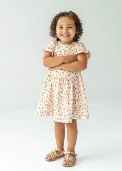 Mabel + Honey Golden Hour Flower Dress In Brown