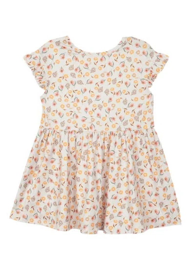 Mabel + Honey Golden Hour Flower Dress In Brown